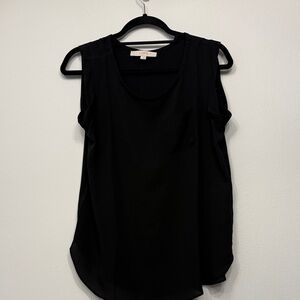 LOFT Black Sleeveless Tank Top